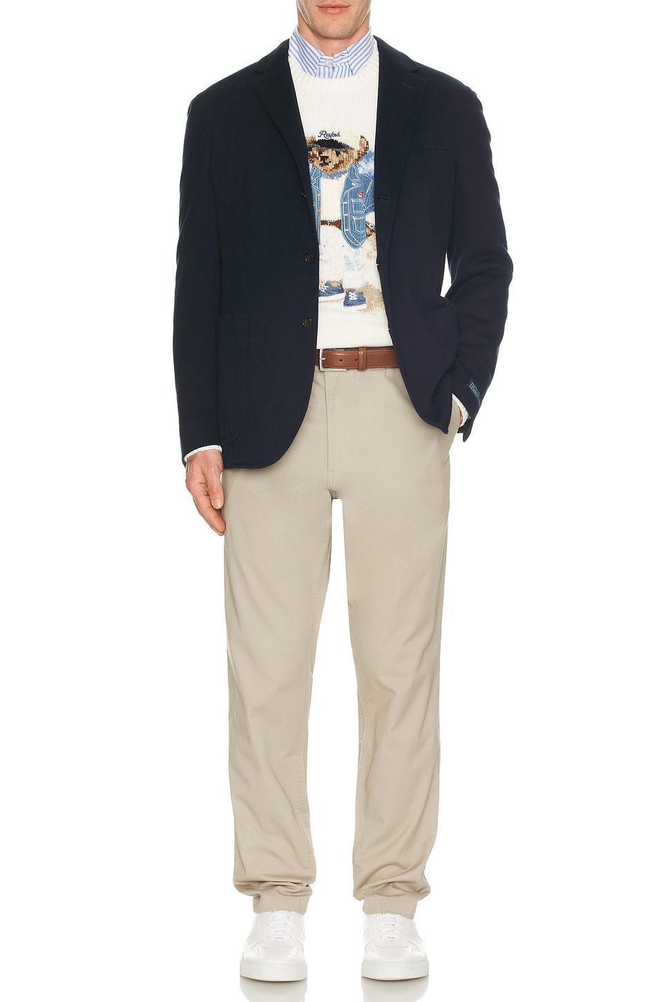 Image 1 of Polo Ralph Lauren Heritage Icon Bear Crewneck Sweater in Nevis