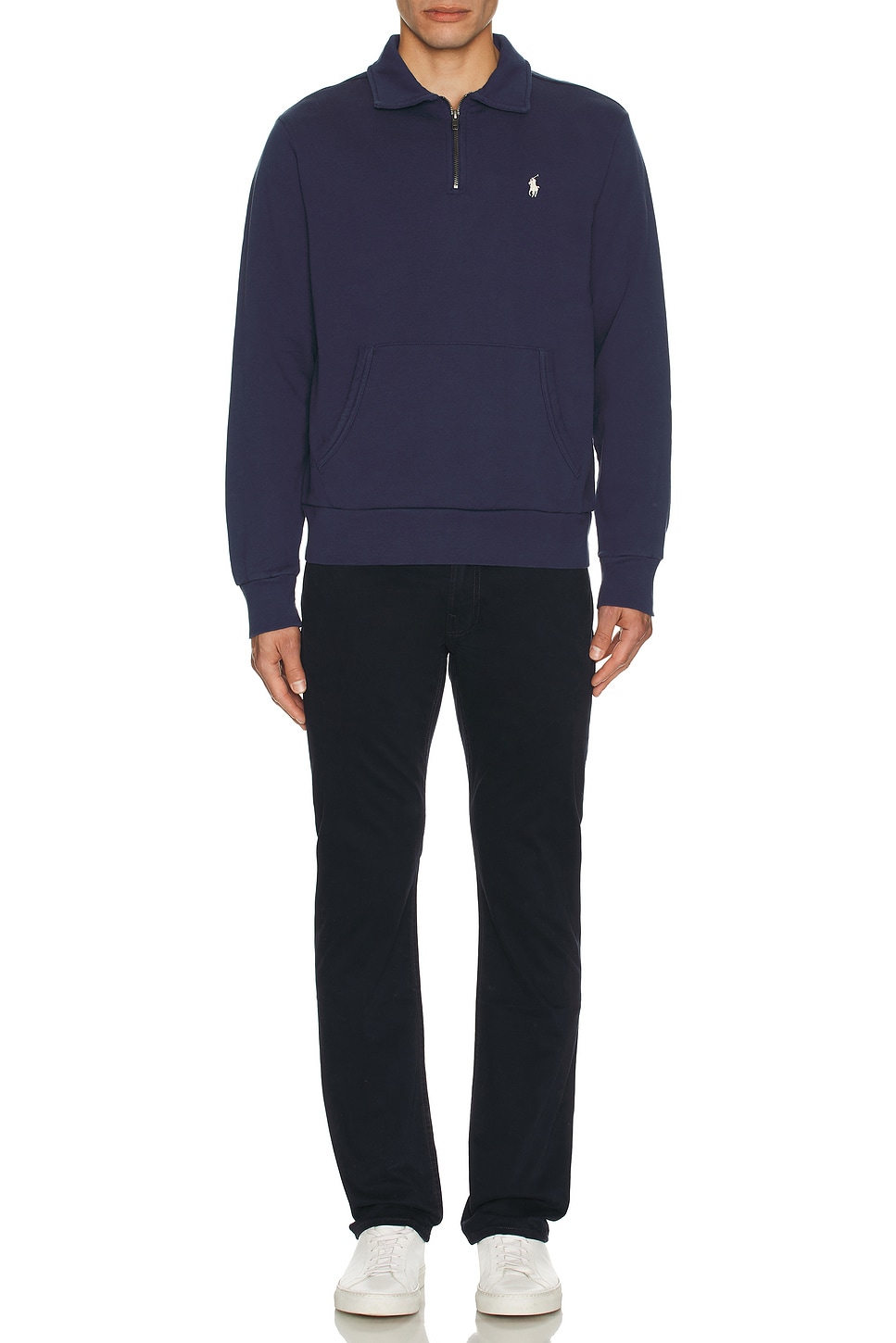 Image 1 of Polo Ralph Lauren Loopback Terry 1/2 Zip Sweatshirt in Cruise Navy