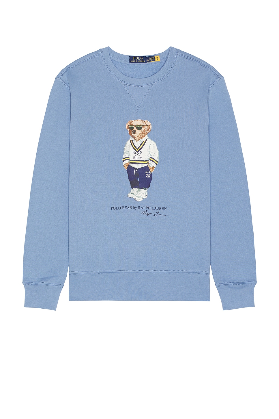 Image 1 of Polo Ralph Lauren Heritage Icon Bear Crewneck Sweatshirt in Campus Blue