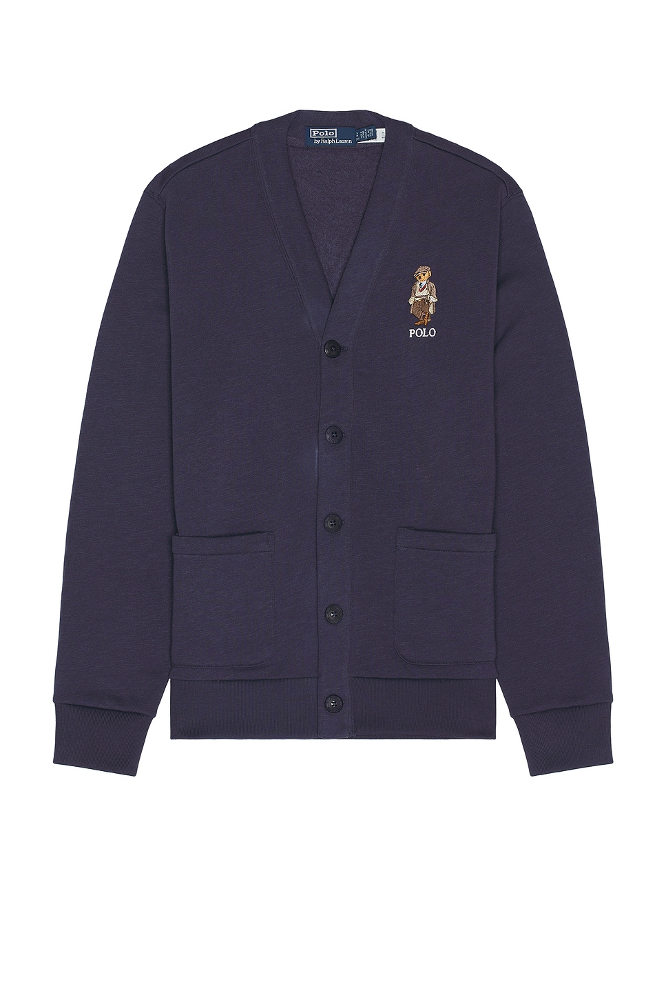 Image 1 of Polo Ralph Lauren Vintage Fleece Button Up Novelty Bear Cardigan in Faded Blue