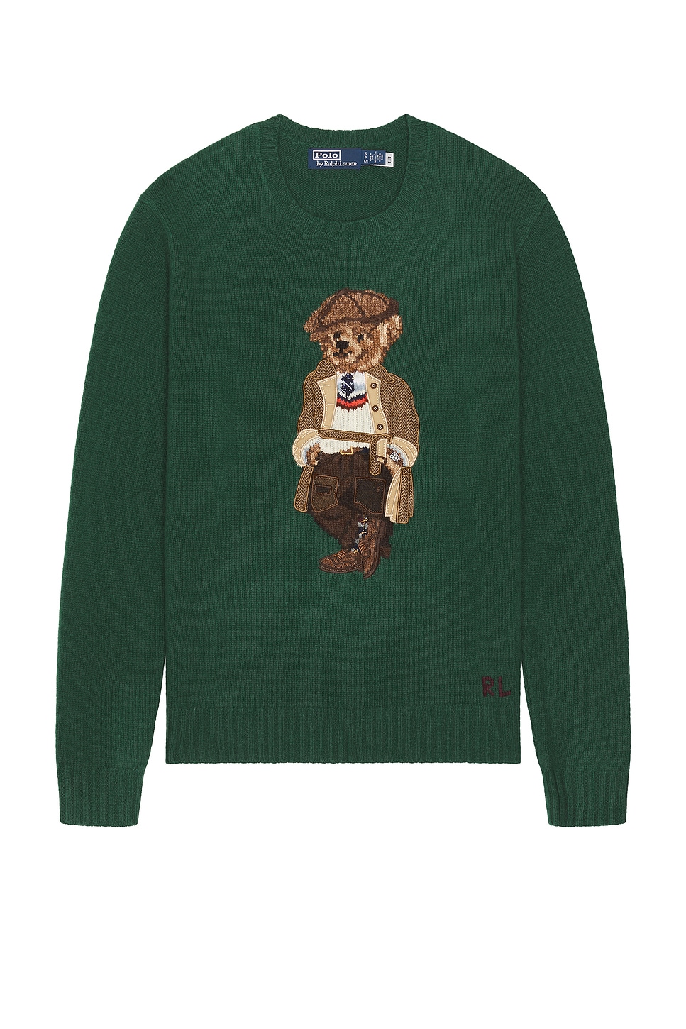Image 1 of Polo Ralph Lauren Wool Blend Head Of Charles Bear Sweater in Vintage Pine