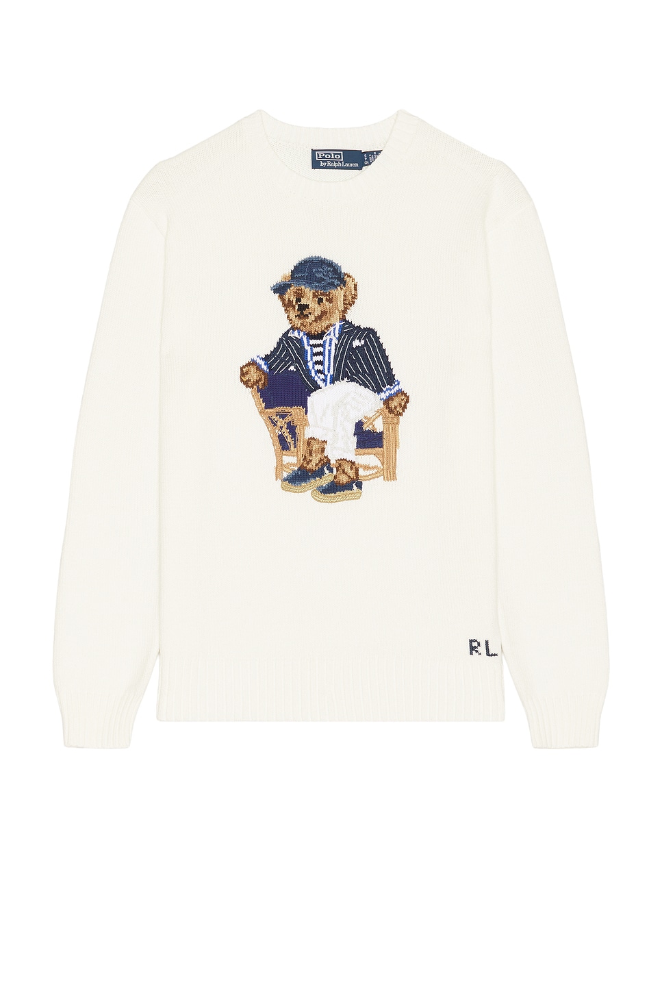 Polo Ralph Lauren Linen Cotton Novelty Newport Bear Crewneck Sweater | Thumbnail 4 Polo Ralph Lauren Linen Cotton Novelty Newport Bear Crewneck Sweater | Thumbnail 4