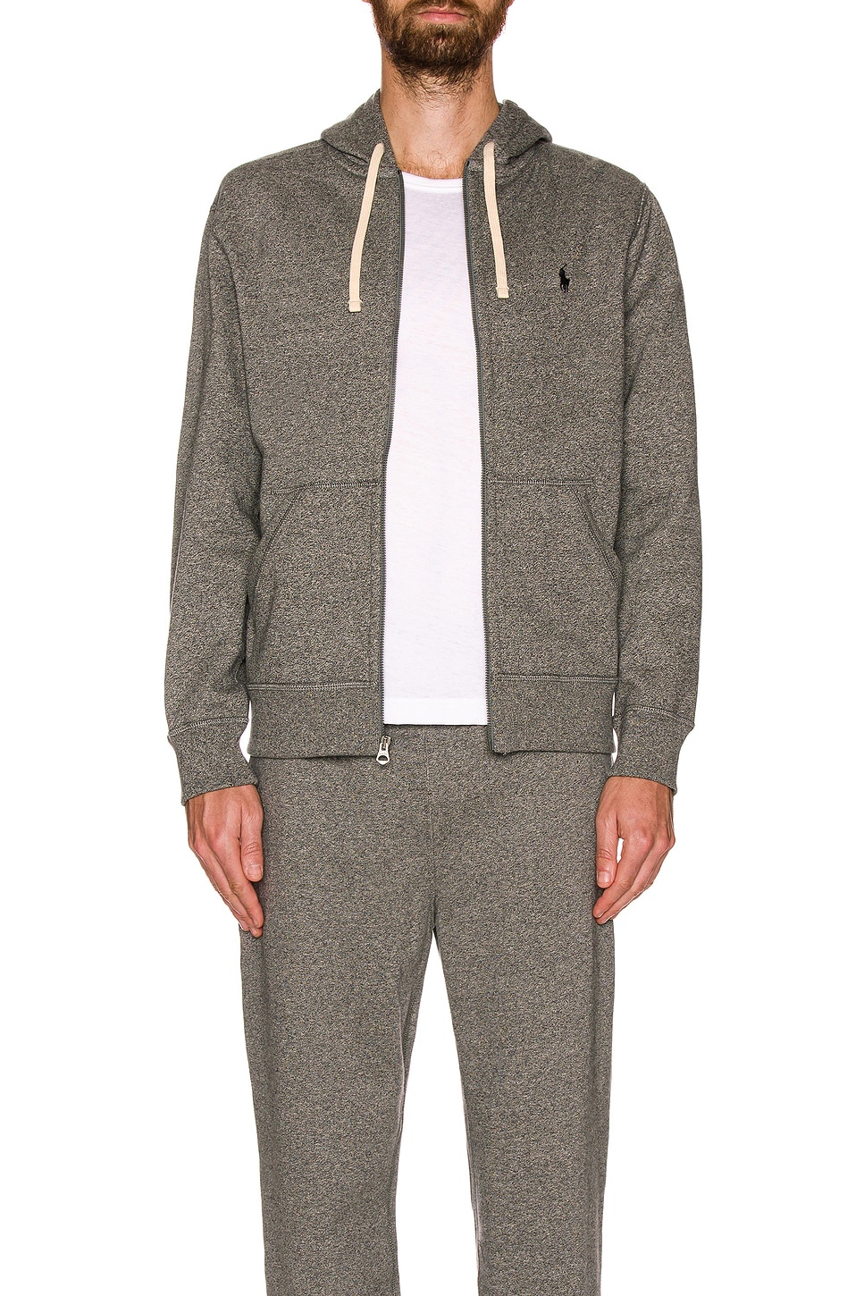 Image 1 of Polo Ralph Lauren Fleece Full-Zip Hoodie in Alaskan Heather