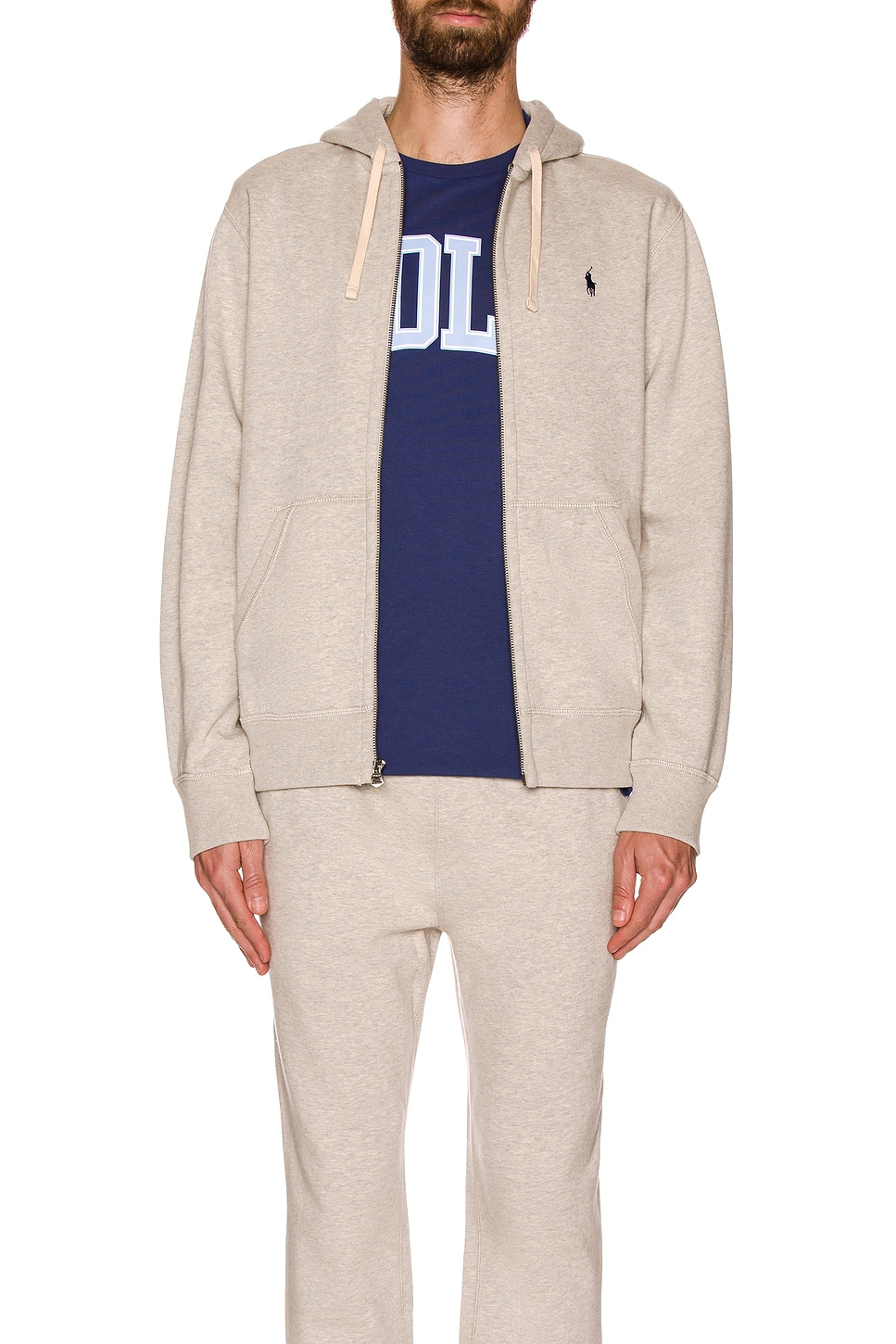 Image 1 of Polo Ralph Lauren Fleece Full-Zip Hoodie in Heather