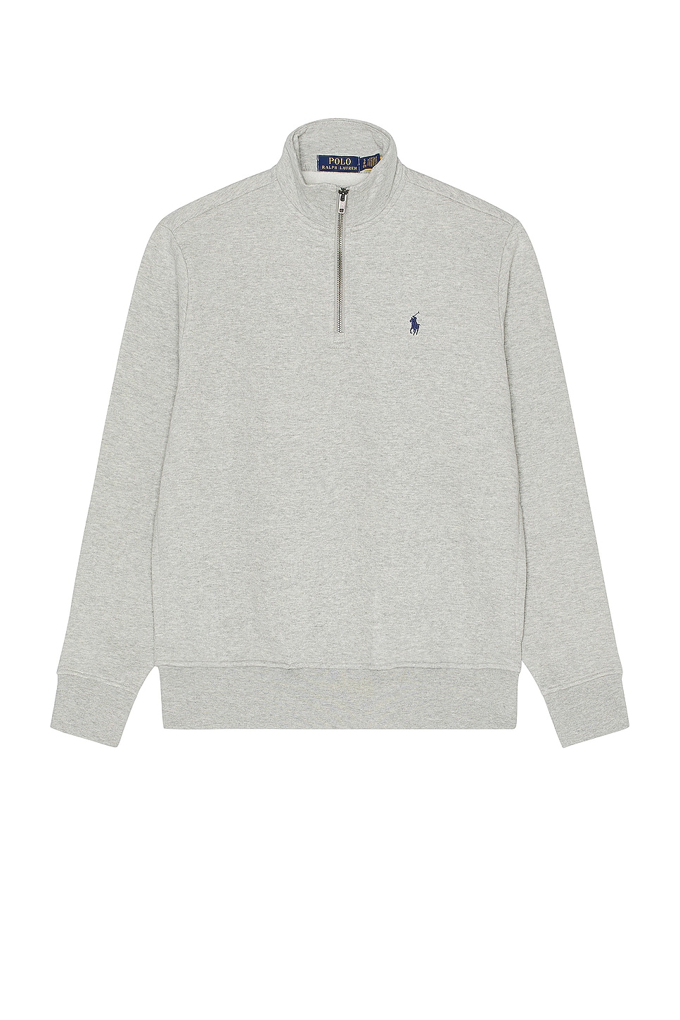 Long Sleeve Zip Sweater in Grey