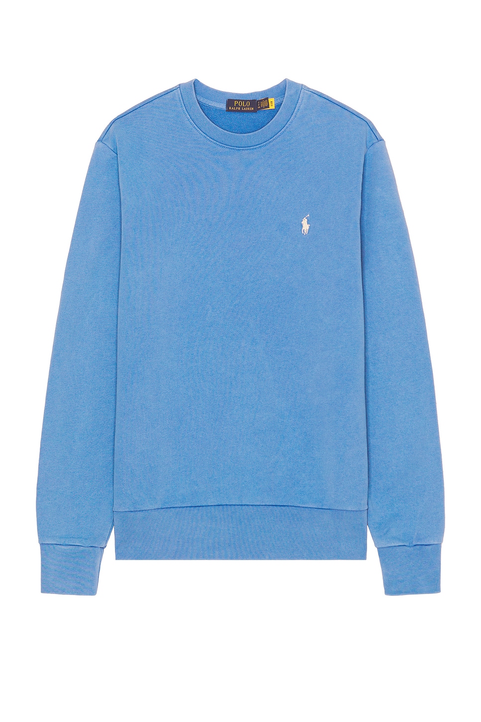 Image 1 of Polo Ralph Lauren Loopback Terry Crew in Summer Blue