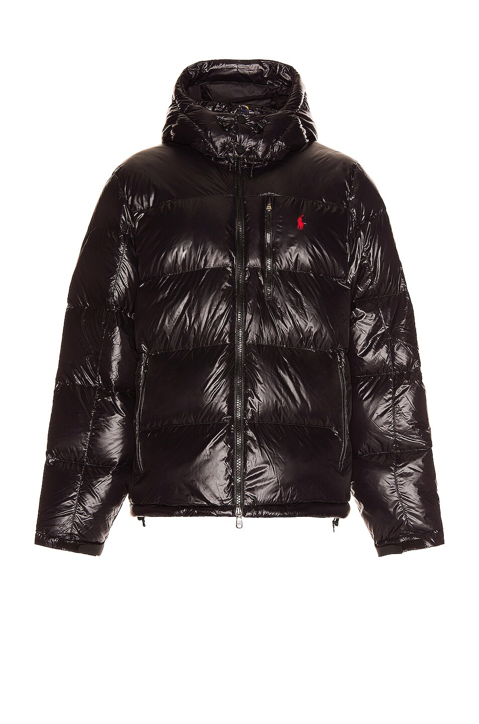 Image 1 of Polo Ralph Lauren Bomber Jacket in Glossy Black