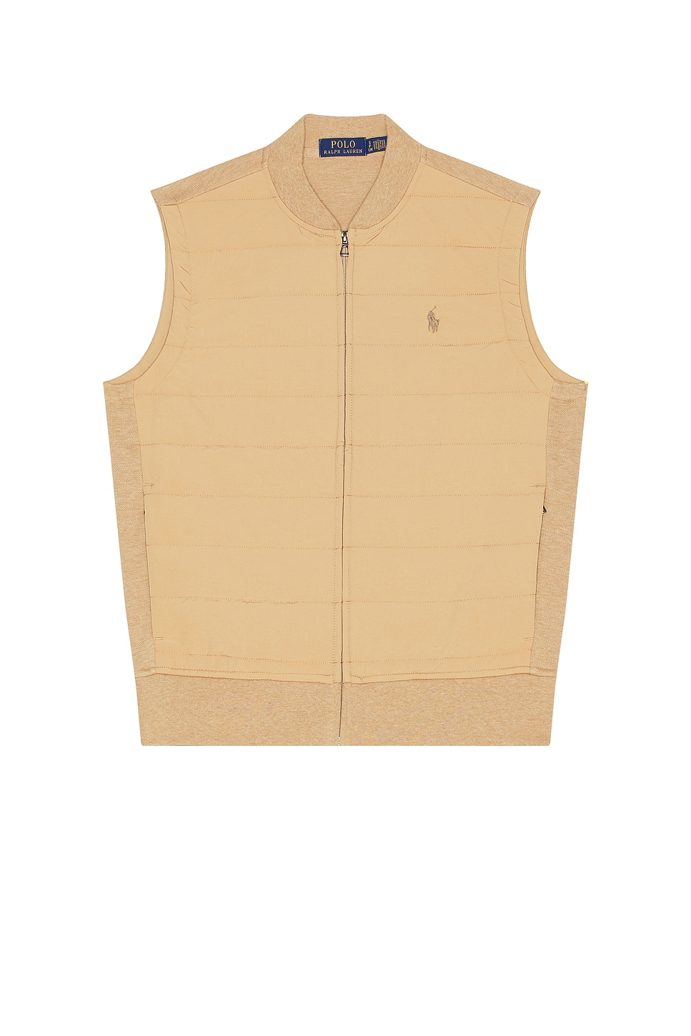 Double Knit Hybrid Quilted Vest in Brown