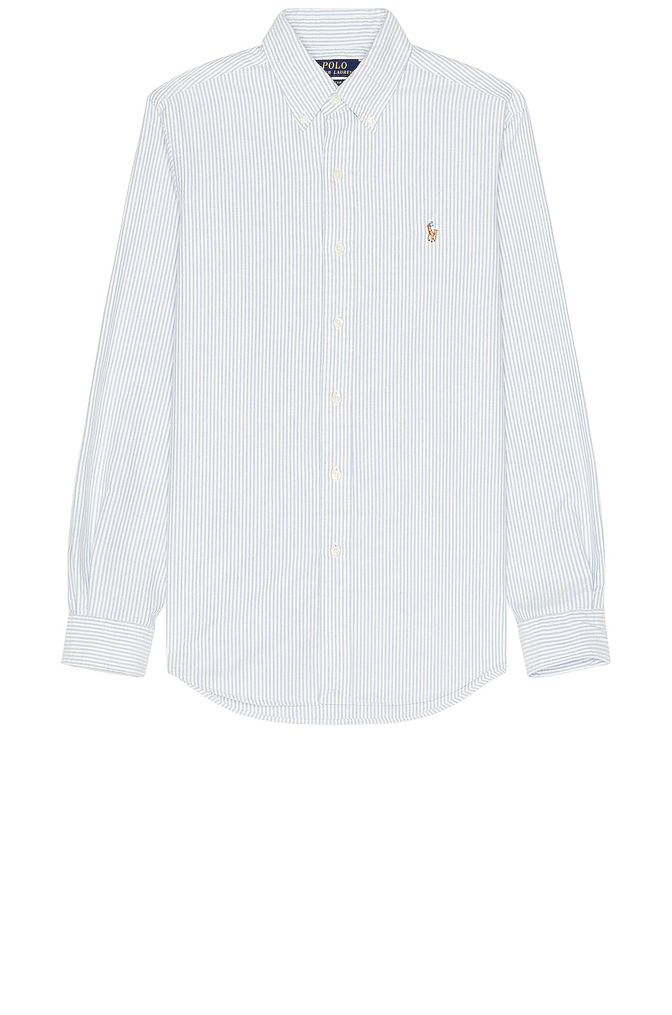 Image 1 of Polo Ralph Lauren Oxford Sport Shirt in Blue & White Stripe