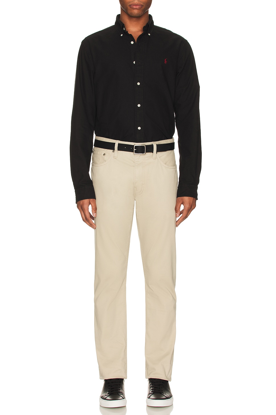 Image 1 of Polo Ralph Lauren Garment Dyed Oxford Shirt in Black in Polo Black