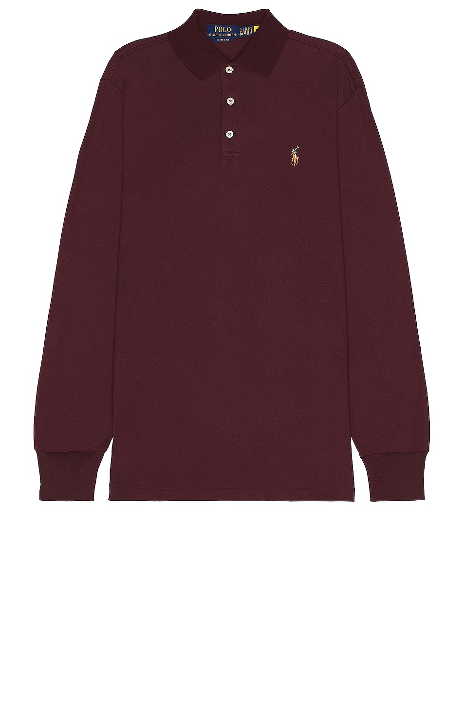 Image 1 of Polo Ralph Lauren Pima Polo in Harvard Wine