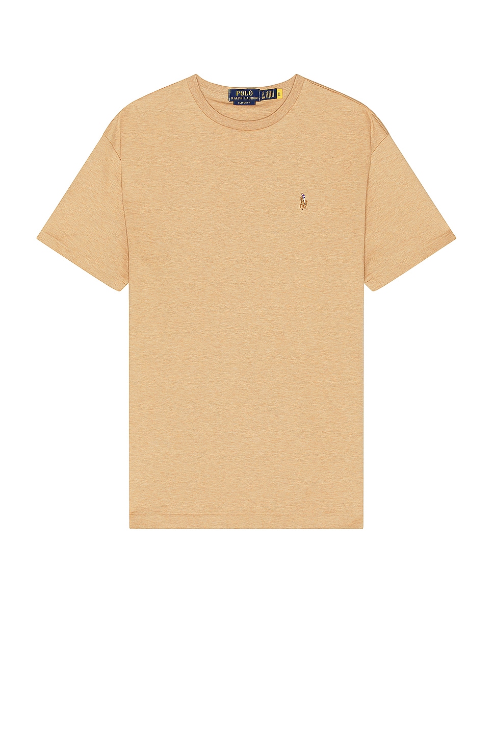 Image 1 of Polo Ralph Lauren Pima Polo Tee in Classic Camel Heather