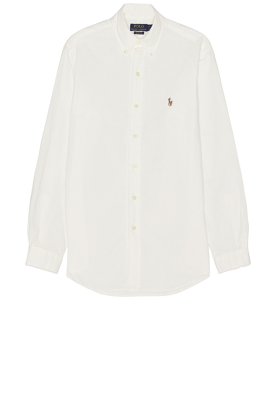 Image 1 of Polo Ralph Lauren Long Sleeve Chambray Shirt in White