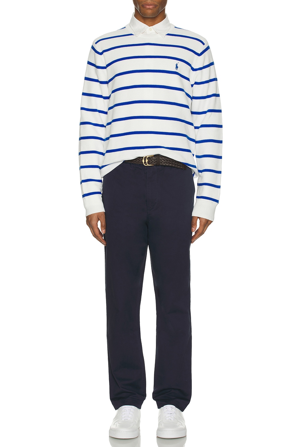 Image 1 of Polo Ralph Lauren Long Sleeve Chambray Shirt in White