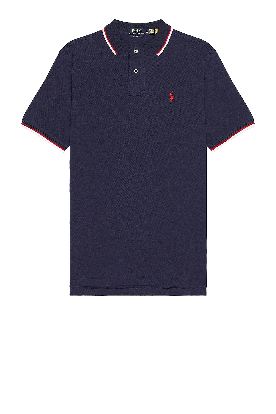 Image 1 of Polo Ralph Lauren Tipped Mesh Classic Polo in Newport Navy
