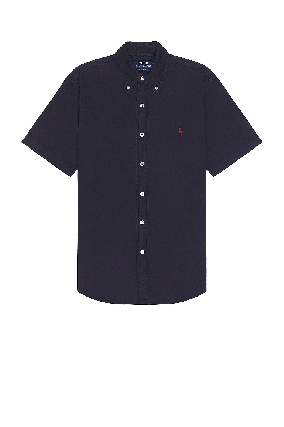 Image 1 of Polo Ralph Lauren Short Sleeve Oxford Shirt in Rl Navy