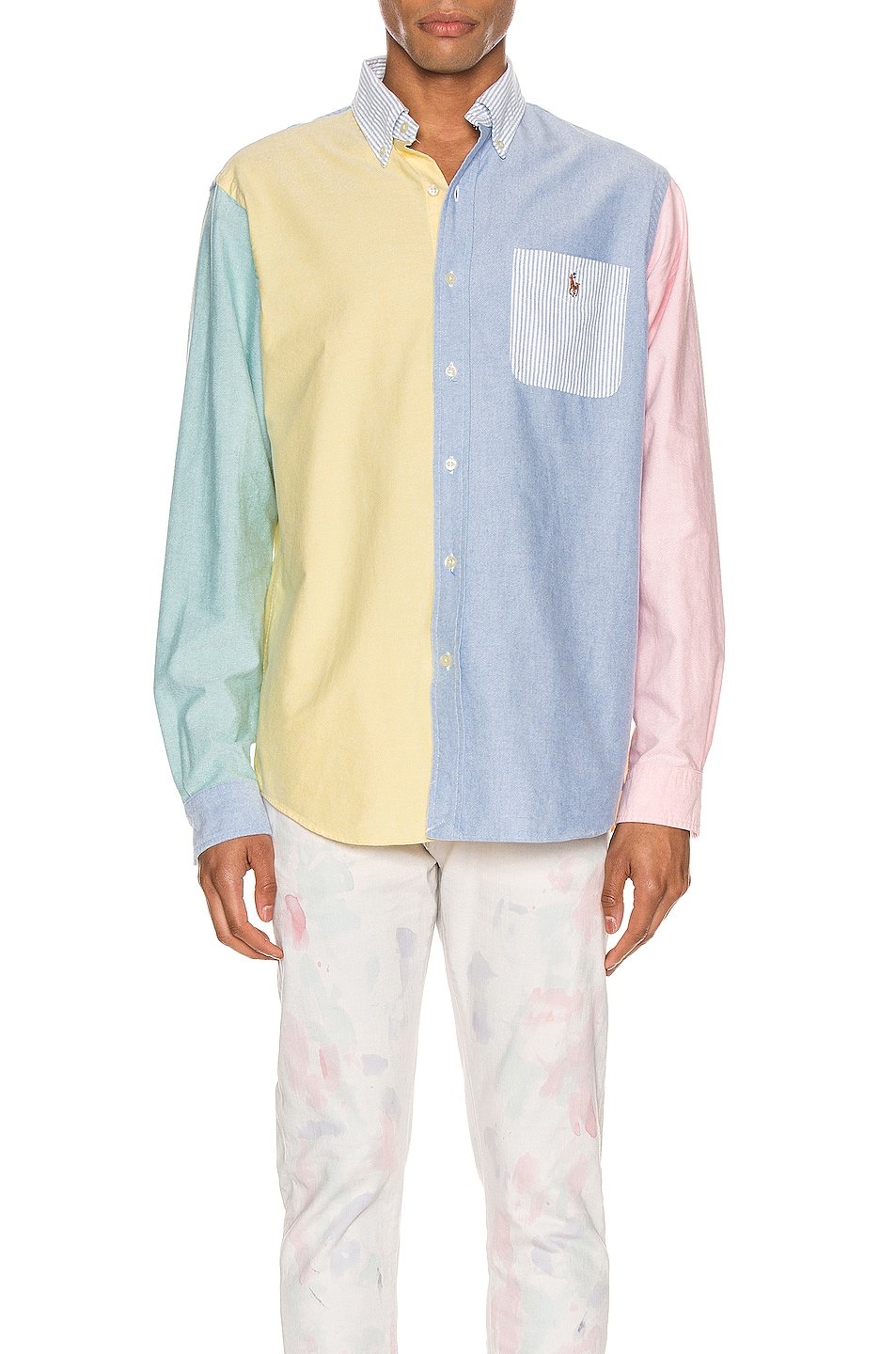 Image 1 of Polo Ralph Lauren Oxford Long Sleeve Shirt in 4680 Solid Fun Shirt