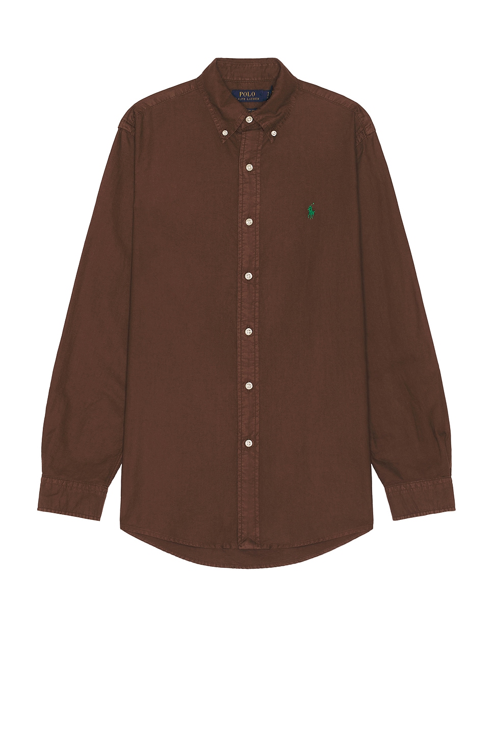 Image 1 of Polo Ralph Lauren Oxford Shirt in Chocolate Mousse