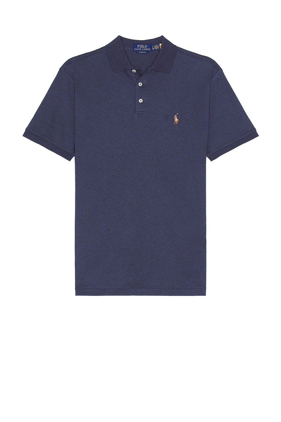 Shop Polo Ralph Lauren Soft Touch Polo Shirt In Spring Navy Heather