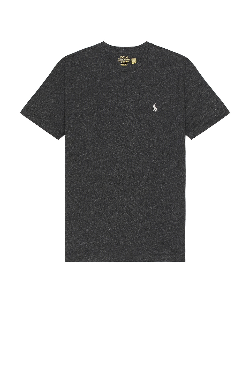 Shop Polo Ralph Lauren Short Sleeve Solid Tee In Black Marl Heather