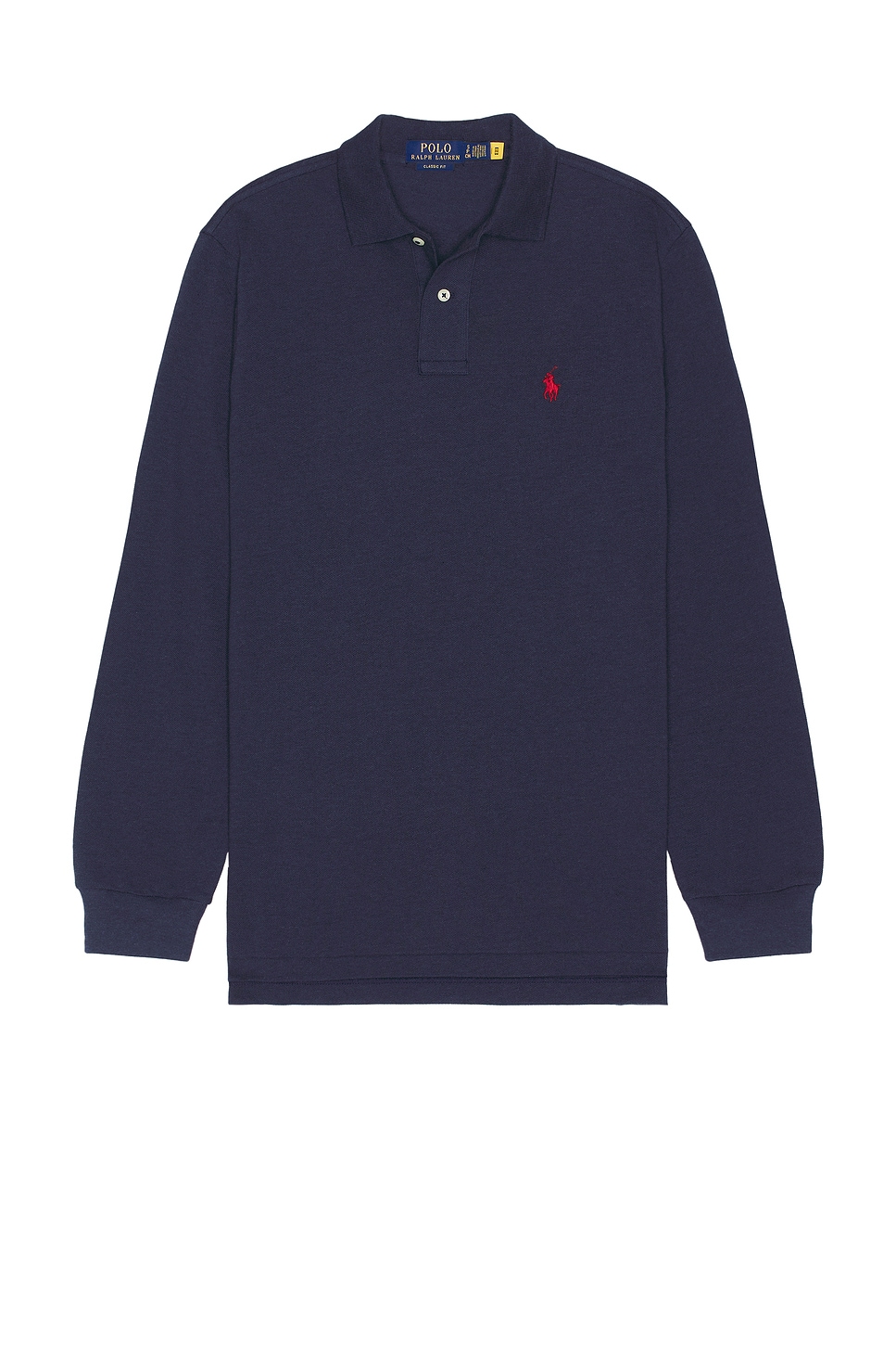Image 1 of Polo Ralph Lauren Classic Long Sleeve Polo Shirt in Spring Navy Heather