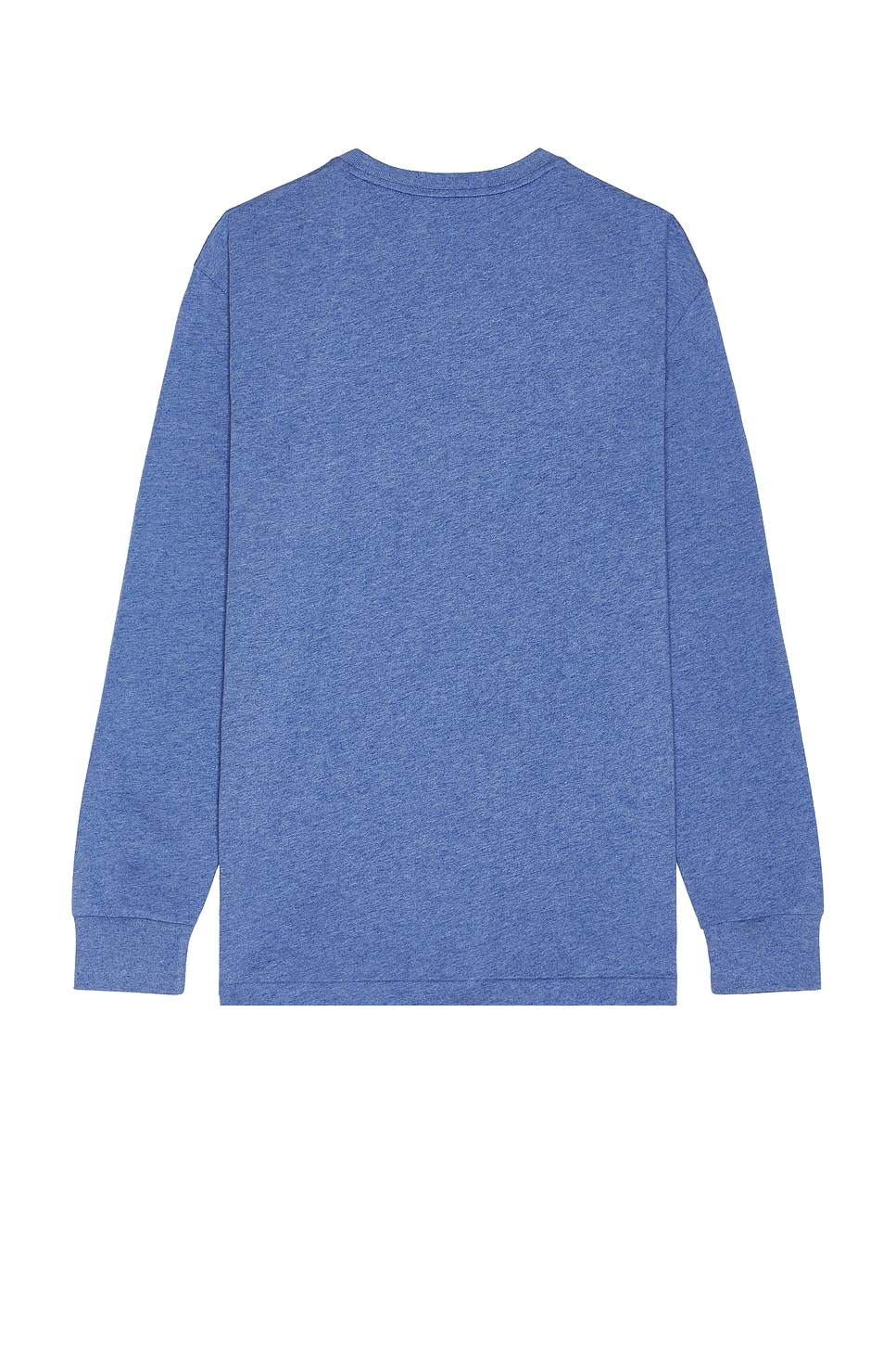 Shop Polo Ralph Lauren Classic Long Sleeve Tee In Faded Royal Heather