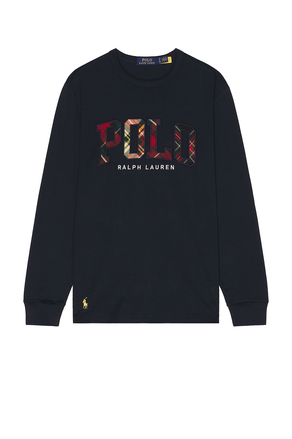 Image 1 of Polo Ralph Lauren Long Sleeve Graphic Tee in RL Navy