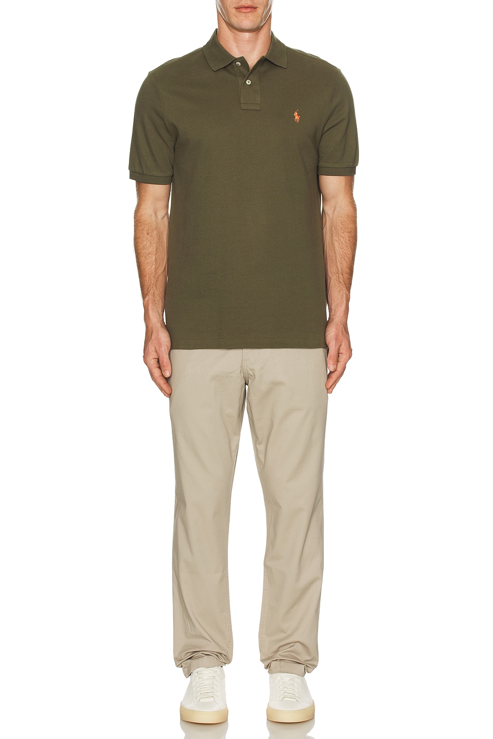 Image 1 of Polo Ralph Lauren Mesh Short Sleeve Polo in Canopy Olive