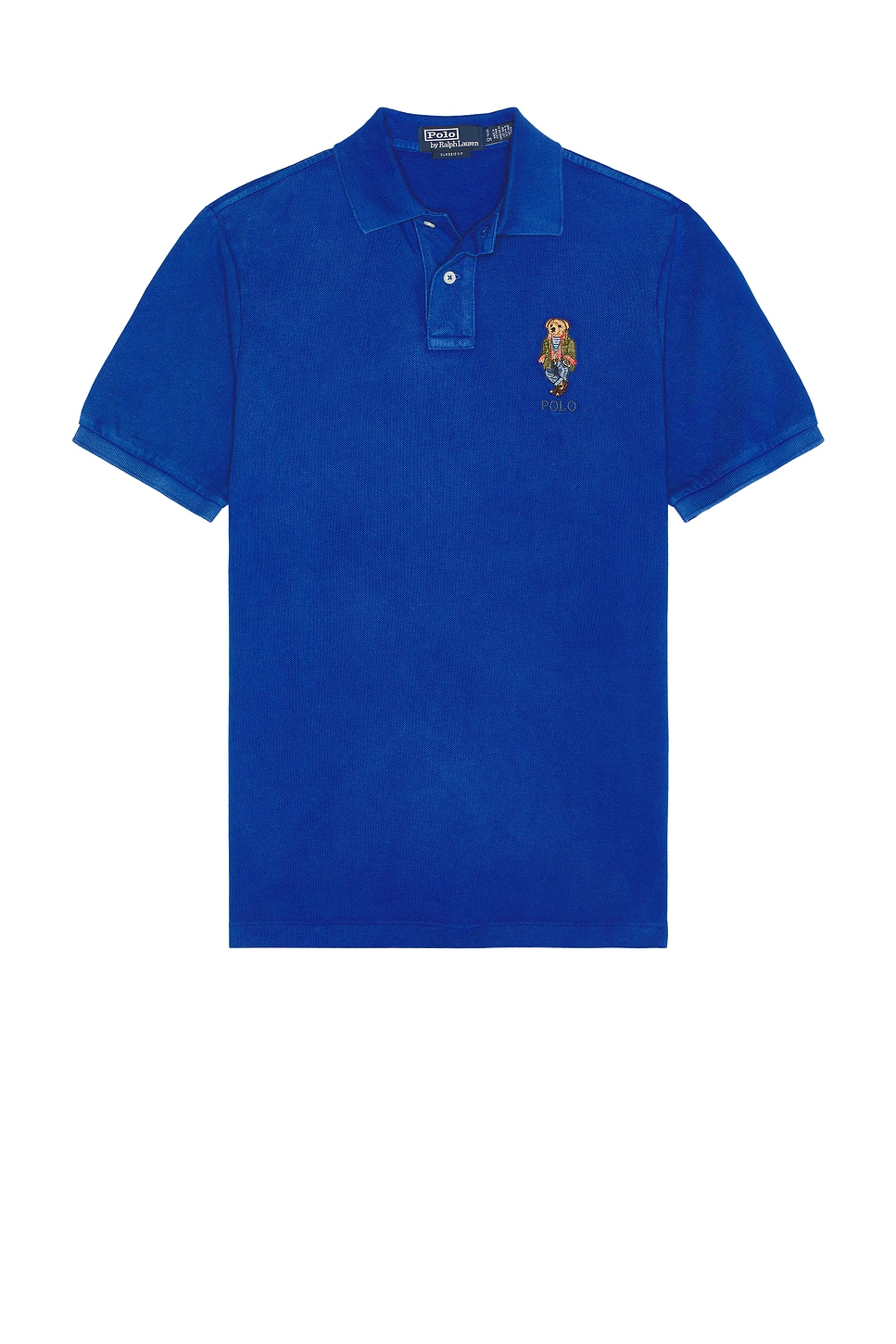 Image 1 of Polo Ralph Lauren Short Sleeve Mesh Novelty Bear Polo Saltwash in Iris Blue
