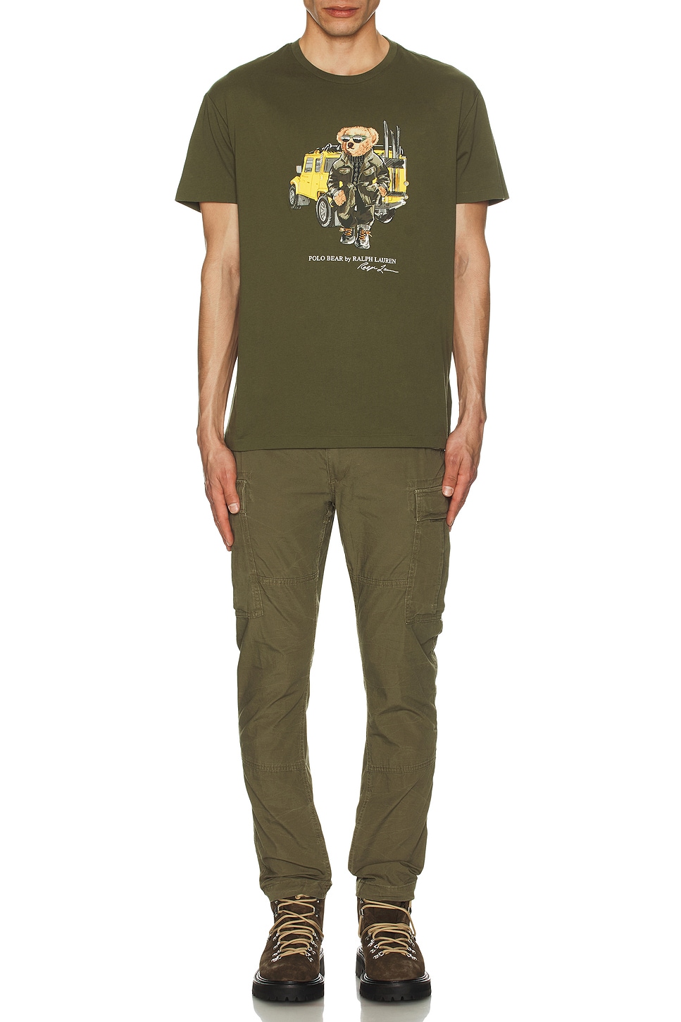 Image 1 of Polo Ralph Lauren Polo Bear Tee in CR24 New Olive Defender Bear