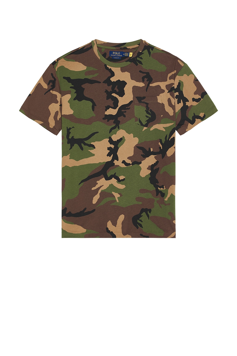 Image 1 of Polo Ralph Lauren Short Sleeve Crewneck Pocket T-Shirt in Surplus Camo