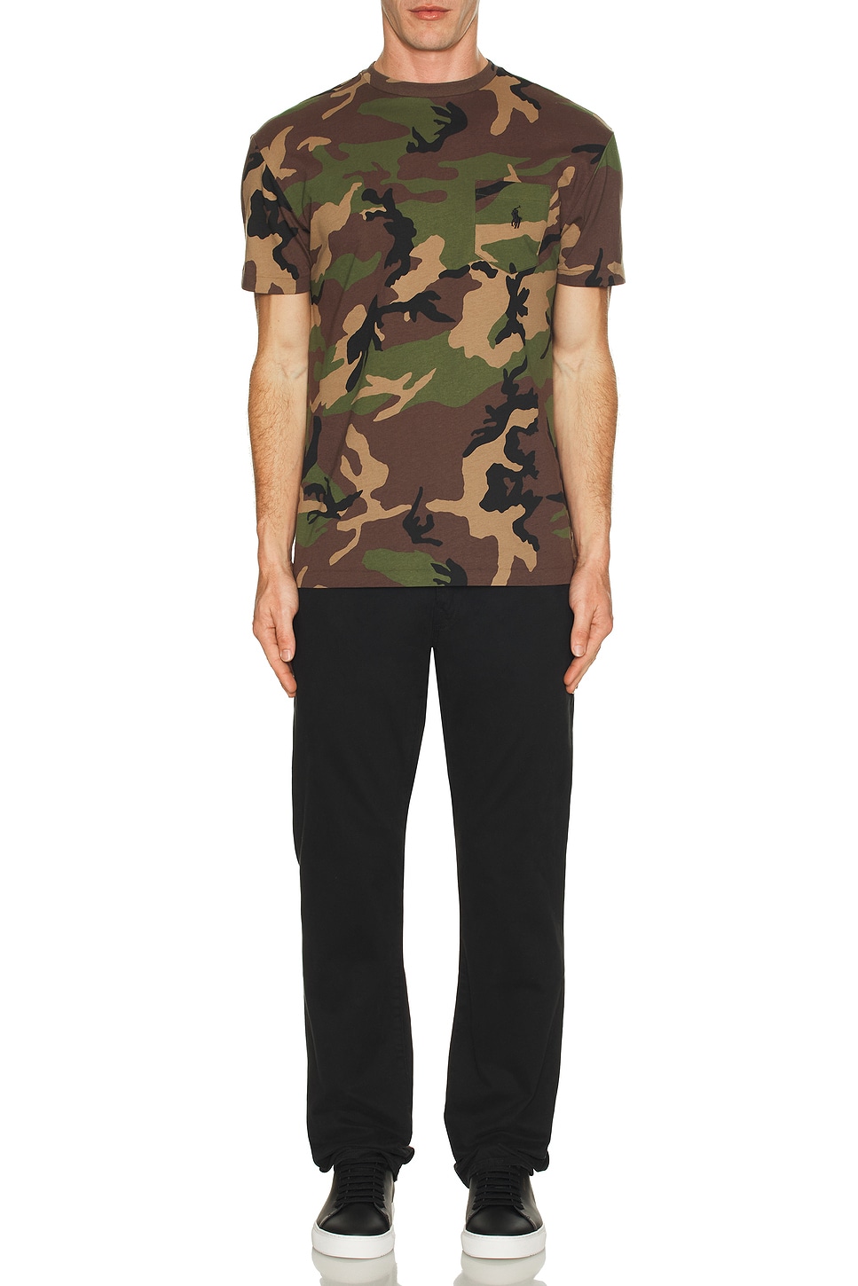Image 1 of Polo Ralph Lauren Short Sleeve Crewneck Pocket T-Shirt in Surplus Camo