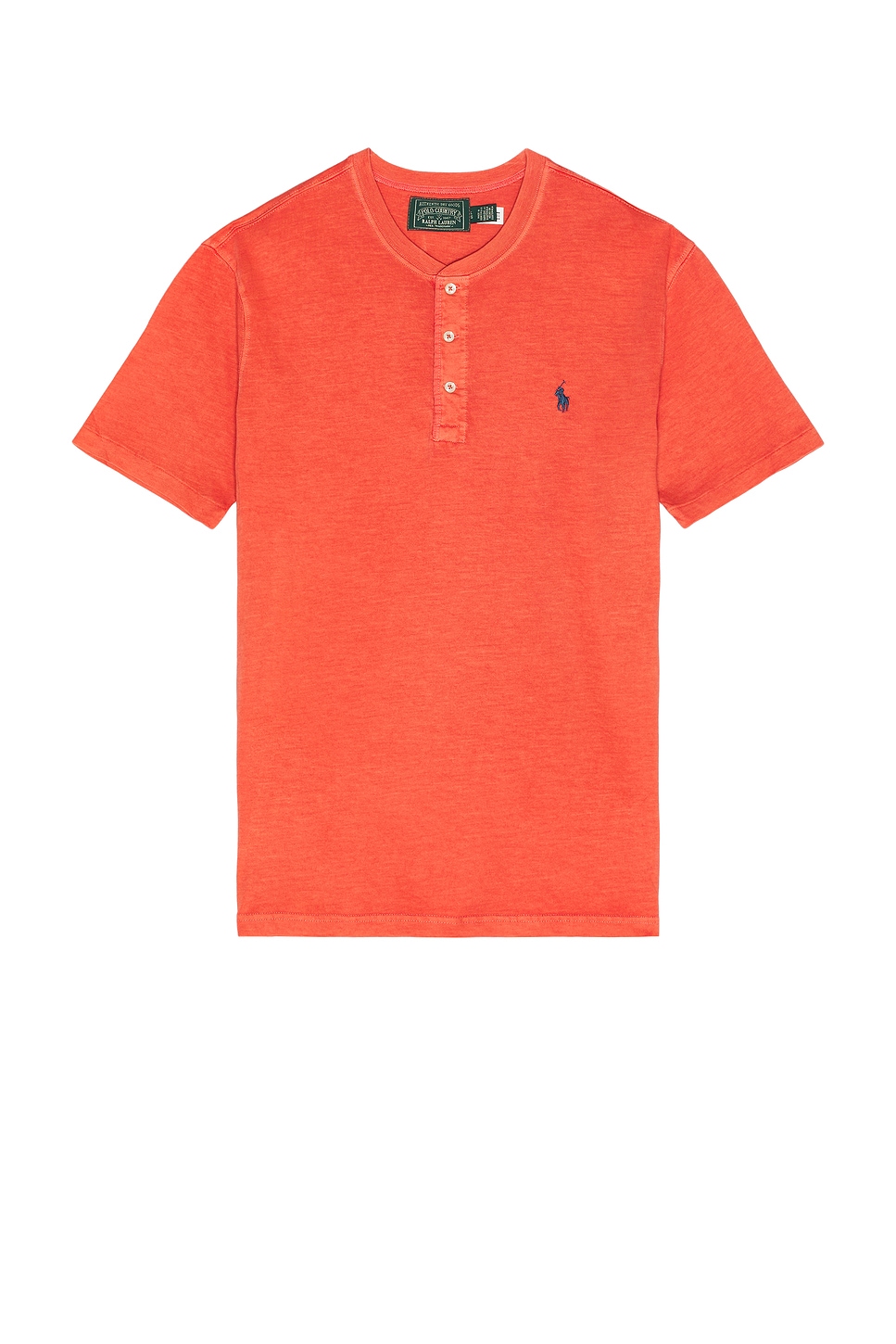 Image 1 of Polo Ralph Lauren Short Sleeve Slub Jersey Henley T-Shirt in Spring Red