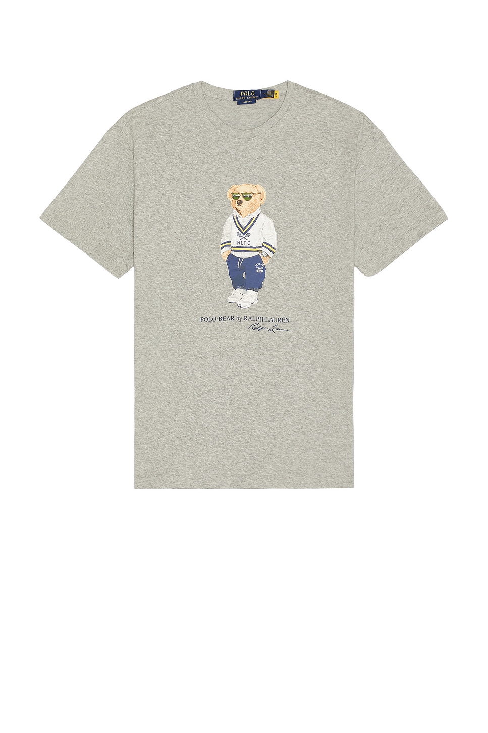 Image 1 of Polo Ralph Lauren Short Sleeve Heritage Icon Bear T-Shirt in Andover Heather