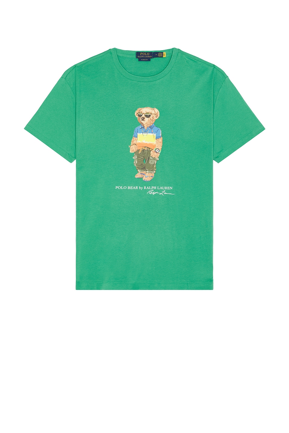 Image 1 of Polo Ralph Lauren Short Sleeve Beach Bear T-Shirt in Raft Green