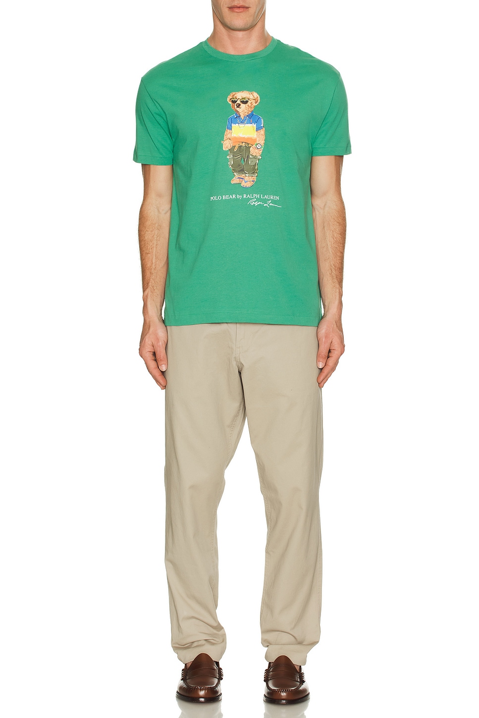 Image 1 of Polo Ralph Lauren Short Sleeve Beach Bear T-Shirt in Raft Green