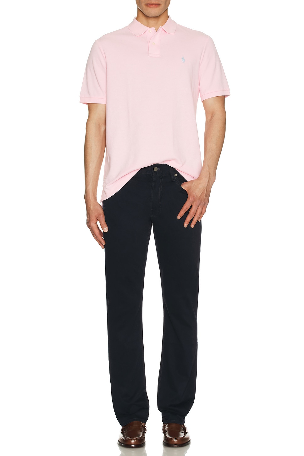 Image 1 of Polo Ralph Lauren Short Sleeve Mesh Polo in Bath Pink