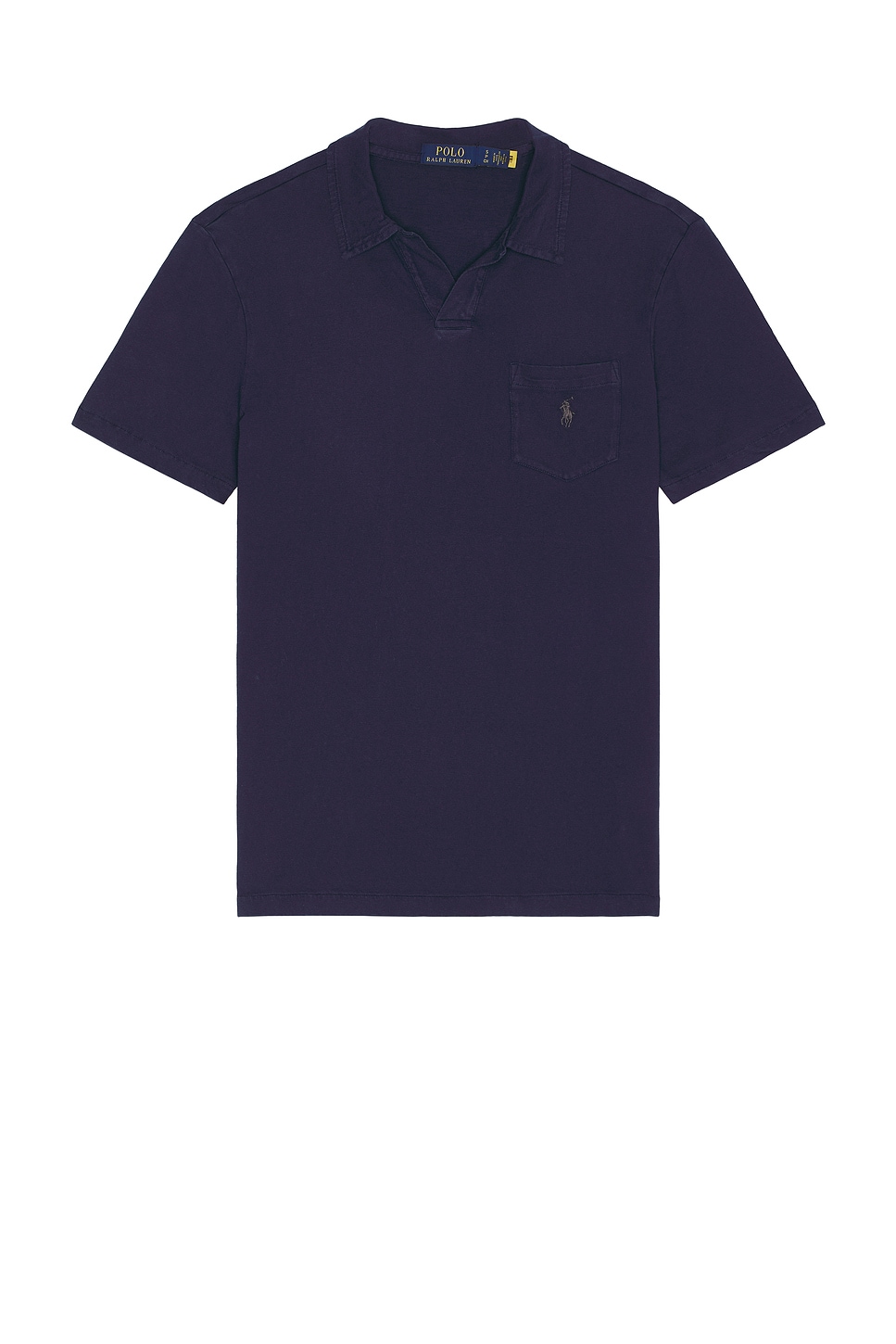 Image 1 of Polo Ralph Lauren Short Sleeve Johnny Collar Polo in Newport Navy