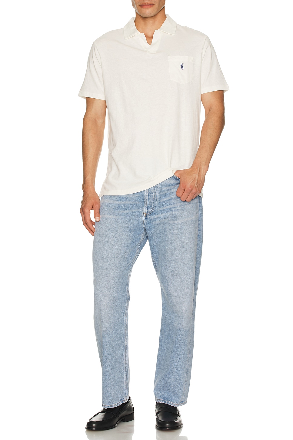 Image 1 of Polo Ralph Lauren Short Sleeve Johnny Collar Polo in Nevis