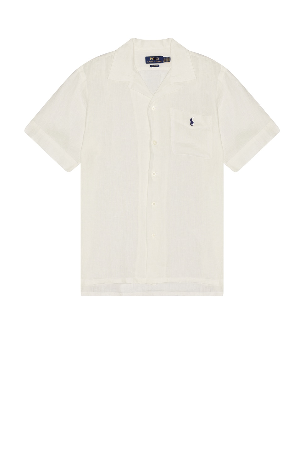 Image 1 of Polo Ralph Lauren Linen Andy Camp Sport Shirt in Deckwash White