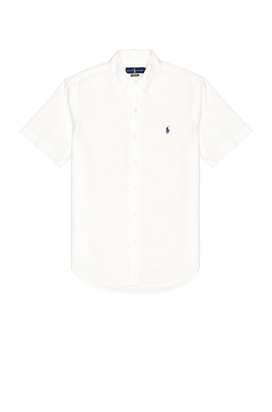 Image 1 of Polo Ralph Lauren Short Sleeve Oxford Shirt in White