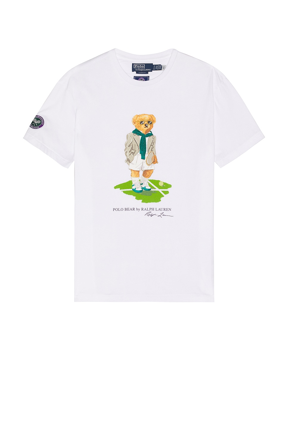 Image 1 of Polo Ralph Lauren Short Sleeve Wimbledon Novelty Bear T-Shirt in Ceramic White