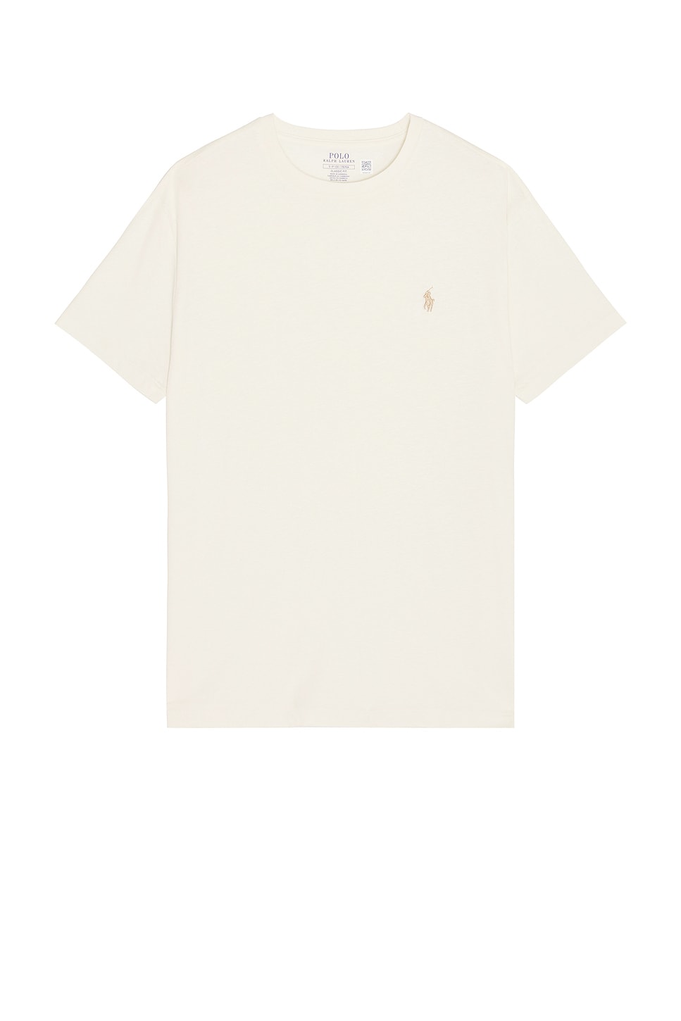 Image 1 of Polo Ralph Lauren Crewneck T-Shirt in Parchment Cream