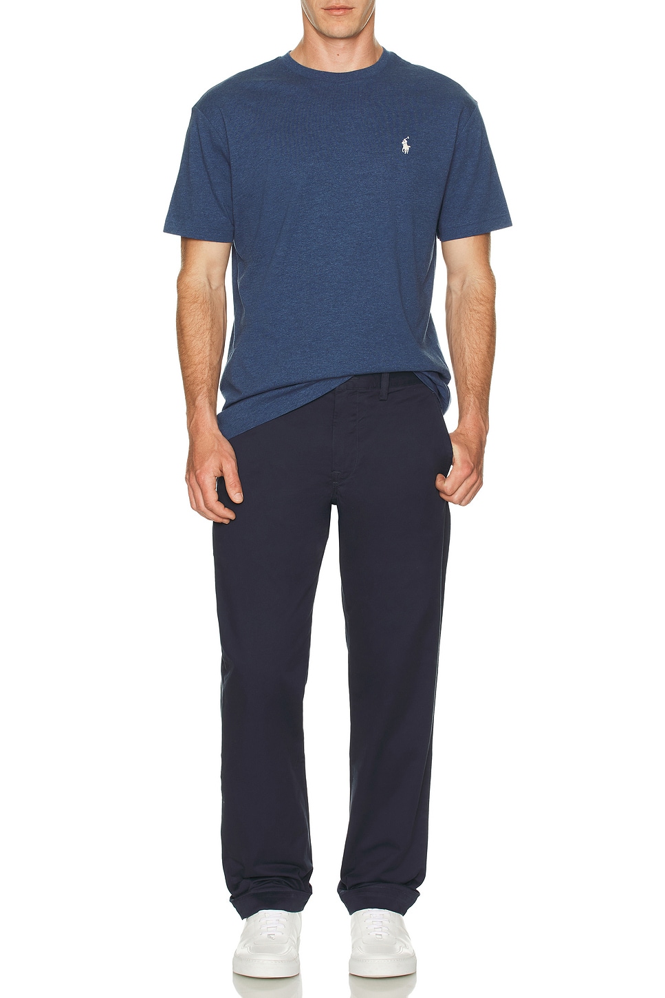 Image 1 of Polo Ralph Lauren Crewneck T-Shirt in Derby Blue Heather