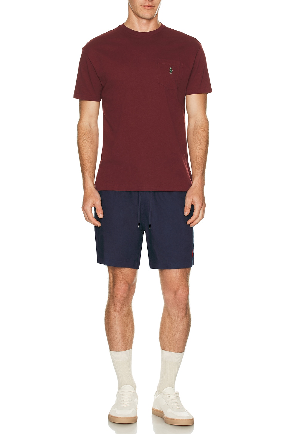 Image 1 of Polo Ralph Lauren Short Sleeve Crewneck Pocket T-Shirt in Red Wine