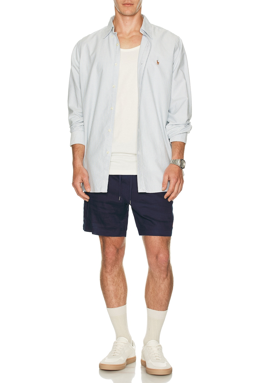 Image 1 of Polo Ralph Lauren Sleeveless Jersey Knit Tank in Pale Cream