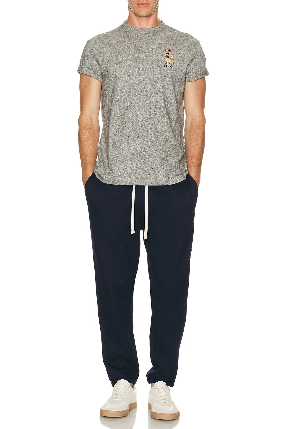 Image 1 of Polo Ralph Lauren Heavy Weight Cotton Novelty Bear T-Shirt in Heather Grey
