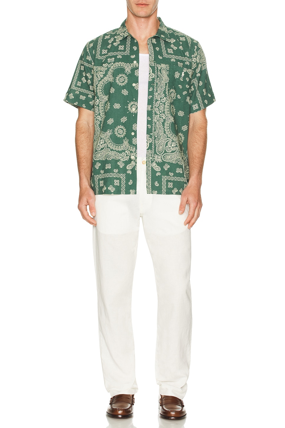 Image 1 of Polo Ralph Lauren Short Sleeve Sport Shirt in Patchwork Bandana