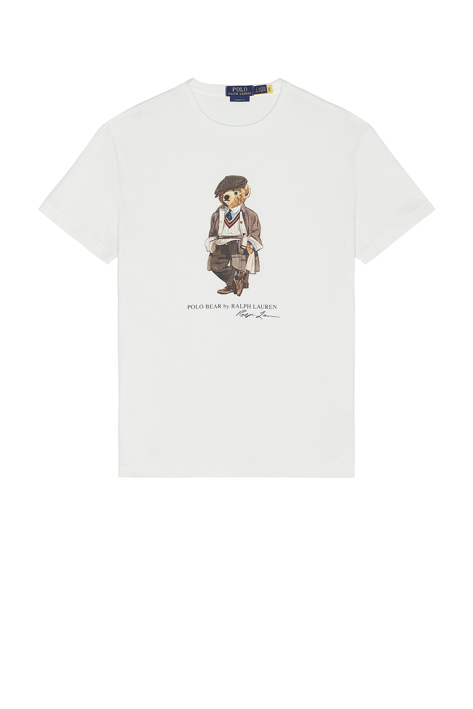 Image 1 of Polo Ralph Lauren Short Sleeve Graphic Heritage Bear T-Shirt in Deckwash White