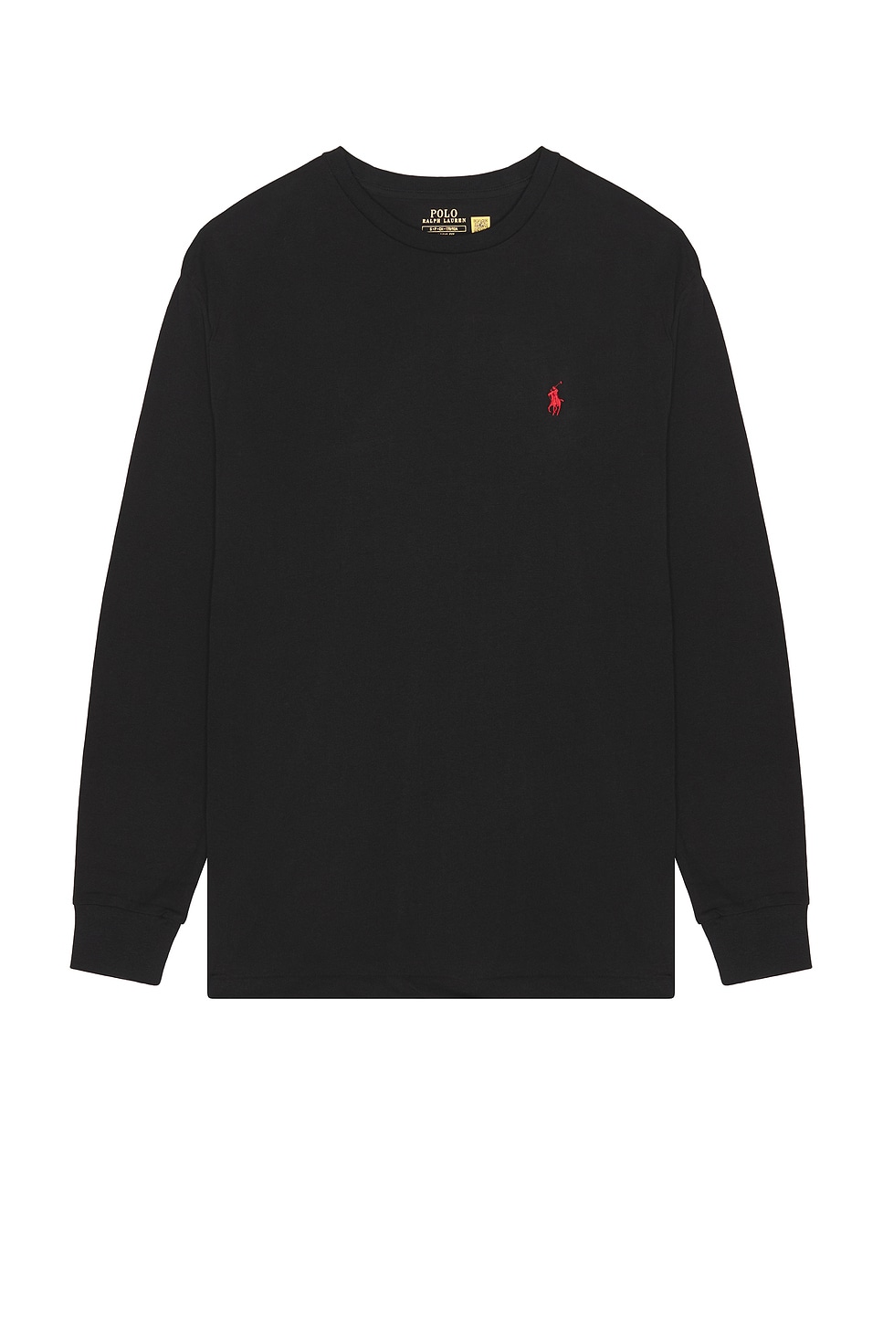 Image 1 of Polo Ralph Lauren Long Sleeve Crewneck T-Shirt in Polo Black